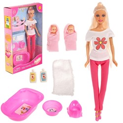 Кукла модель "Лидия" с малышами и аксессуарами, МИКС 2656121