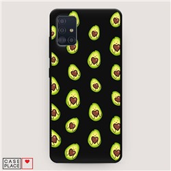 Матовый силиконовый чехол Happy Avocados на Samsung Galaxy A51