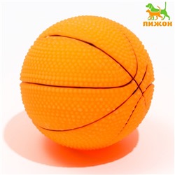 Игрушка пищащая малая "Мяч баскетбольный" 5,5 см, оранжевая