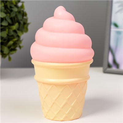 Ночник пластик "Мороженое в стаканчике" МИКС LEDх1 7,5х7,5х14 см