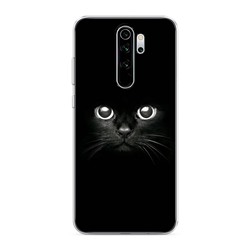 Силиконовый чехол Взгляд черной кошки на Xiaomi Redmi Note 8 Pro
