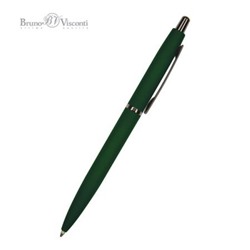 Ручка автоматическая шариковая 1.0мм "SAN REMO" синяя, зеленый металлический корпус 20-0249/13 Bruno Visconti