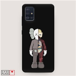 Матовый силиконовый чехол KAWS grey на Samsung Galaxy A51