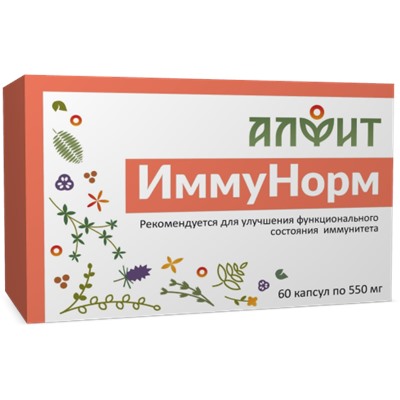 БАД Фитосборы в капсулах Иммунорм (блистер), 60  капсул по 550 мг, Алфит
