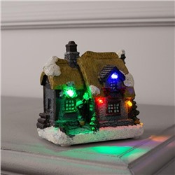 Светодиодная фигура «Дом», керамика, батарейки АААх3 (не в комплекте), свечение мульти