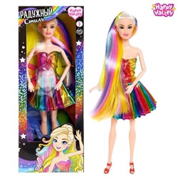 Кукла модель шарнирная «Радужный стиль», в платье 5237552