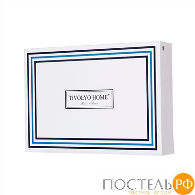 H2S786KBELAC Набор полотенец Tivolyo Home CROSS кремовый/синий 2 предмета