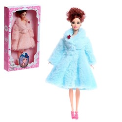 Кукла-модель «Инна» в шубе, цвет голубой 9049696