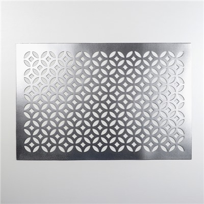 Салфетка сервировочная на стол «Грани», 45×30 см, цвет серебряный