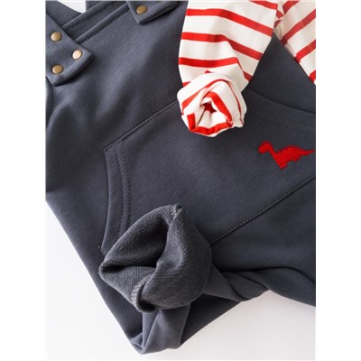 Комплект для мальчика Baby Boom BB КД385/2 Полоса красная + тёмно-серый