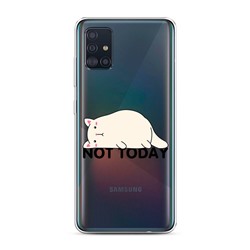 Силиконовый чехол Cat not today на Samsung Galaxy A51