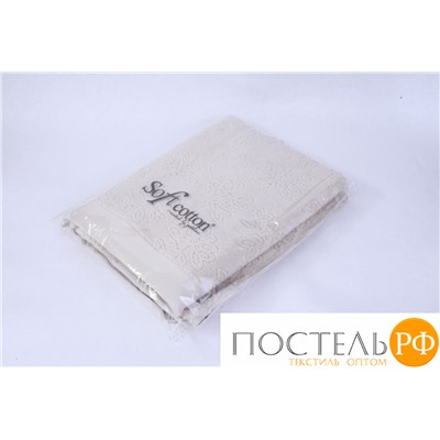 1010G10117105 Полотенце Soft cotton LEAF бежевый 75X150