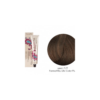 FarmaVita, Life Color Plus - крем-краска для волос (7.77 блондин интенсивный светлый коричневый каше