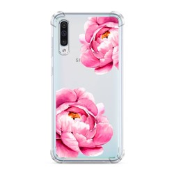 Противоударный силиконовый чехол Beautiful peonies на Samsung Galaxy A50