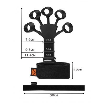 Тренажер для пальцев, экспандер кистевой регулируемый (3229)