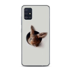 Силиконовый чехол Любопытный кролик на Samsung Galaxy A51