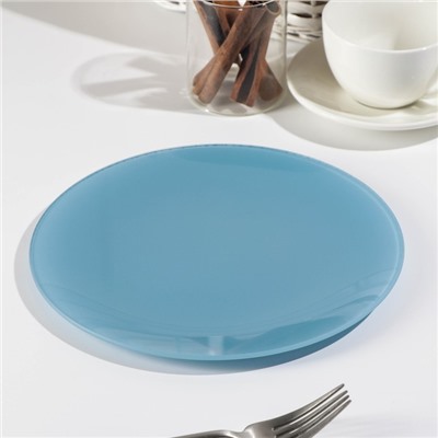 Тарелка Доляна «Пастель», d=21,5 см, цвет голубой
