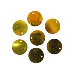 Пайетки плоские, 20 мм, упак./10 г, "Астра" (A1 золото)