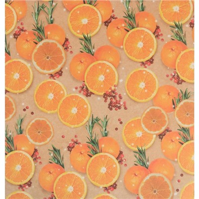 Бумага для скрапбукинга «Апельсинки», 30,5  × 32 см, 180 г/м