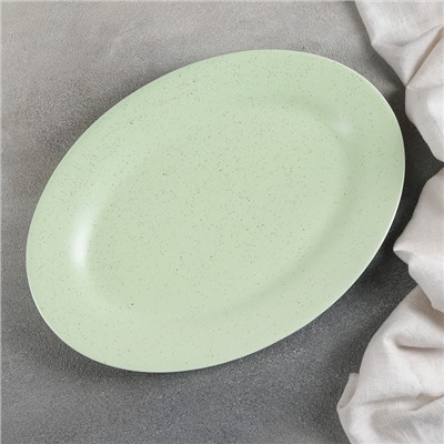Блюдо Доляна «Амелия», 24,5×20 см, цвет зелёный