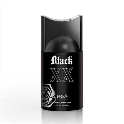 Дезодорант-спрей Prive BLACK XX Парфюмированный для мужчин , цитрусовый аромат, 250 мл