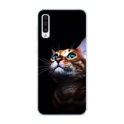 Силиконовый чехол Мечтательный кот на Samsung Galaxy A50