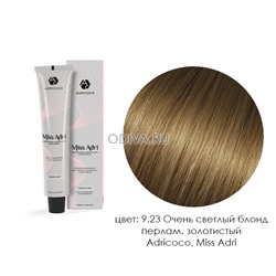 Adricoco, Miss Adri - крем-краска для волос (9.23 Очень светлый блонд перлам. золотистый), 100 мл