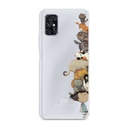 Силиконовый чехол Котобашня на ZTE Blade V2020 Smart