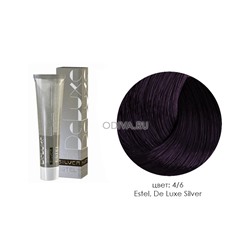 Estel, De Luxe Silver - крем-краска (4/6 шатен фиолетовый), 60 мл