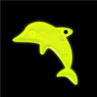 Светоотражающий элемент «Дельфин», двусторонний, 7 × 5,2 см, цвет МИКС
