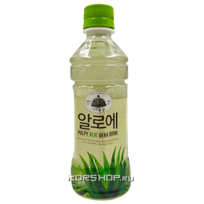 Напиток с Алоэ с добавлением мякоти и сахара Gaya Farm Woongjin, Корея, 340 мл