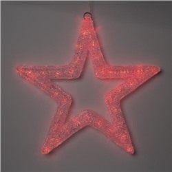 Светодиодная фигура «Звезда» 50 см, акрил, 45 LED, 220 В, свечение красное