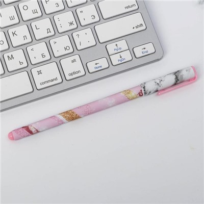 Ручка с колпачком и нанесением soft-touch Shine Bright, синяя паста, 0,7 мм, цена за 1 шт