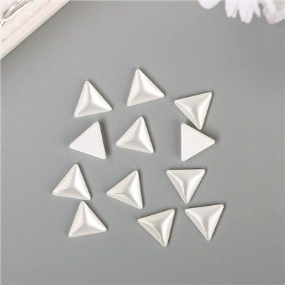 Топсы для творчества пластик "Перламутровые треугольники" набор 12 шт 1х1 см