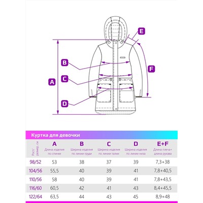 Куртка утепленная для девочки NIKASTYLE 4м3424 лосось