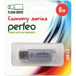 USB-флеш-накопитель PERFEO  8GB E01 Silver economy series Perfeo
