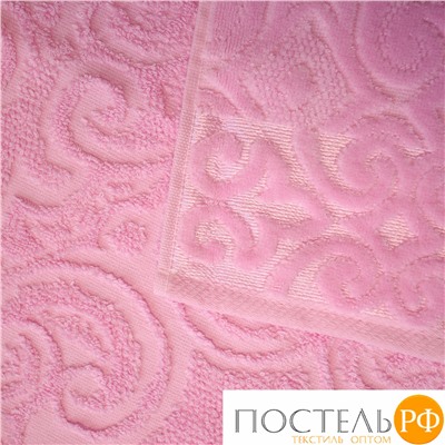 Набор из 2 велюровых полотенец (50х85+70х135) Eleganta Aphrodite 500 г/м2, нежно-розовый