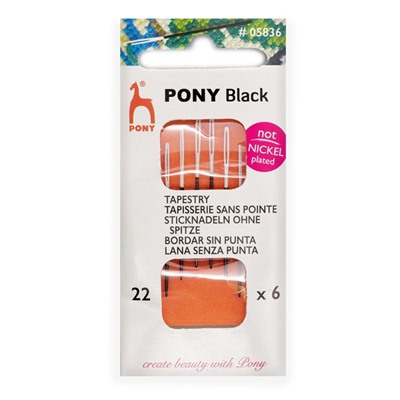 Иглы ручные гобеленовые BLACK Tapestrys PONY