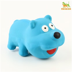 Игрушка пищащая для собак из латекса "Пес", 9 см, голубая