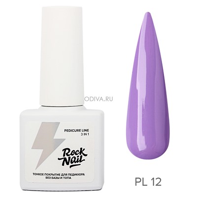 RockNail, однофазный гель-лак для педикюра Pedicure Line №12, 6 мл