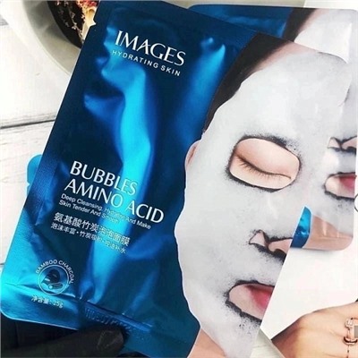 Пузырьковая маска на тканевой основе IMAGES Bubbles Amino Acid 25гр*4шт