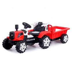 Электромобиль «Трактор», с прицепом, 2 мотора, цвет красный 4650197