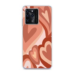 Силиконовый чехол Beige color heart latte на ZTE Blade V30