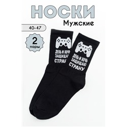 Носки мужские Виртуальный мир (комплект 2 пары) черный