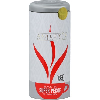 ASHLEY'S. Super Pekoe черный 100 гр. жест.банка