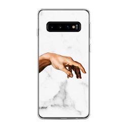 Силиконовый чехол Сотворение Адама 1 на Samsung Galaxy S10