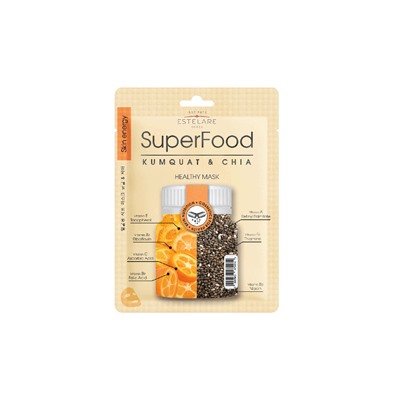 Estelare Superfood Кумкват и Чиа Тканевая маска для лица 25г