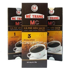 Натуральный жареный молотый кофе MC3 Me Trang с высоким содержанием кофеина, Вьетнам, 250 г Акция
