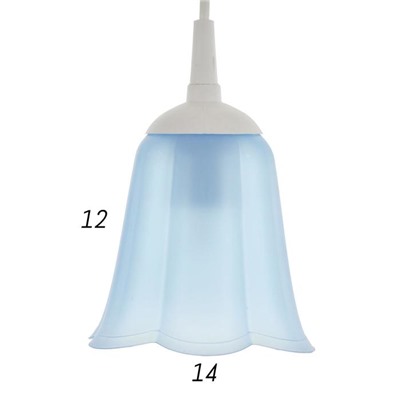 Светильник "Цветок" E27 15Вт синий 11х11х12-62 см