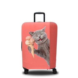 Чехол для чемодана Кот с мороженым